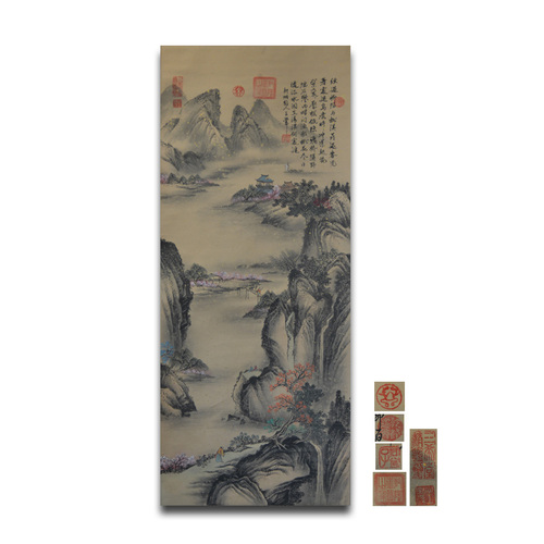 王翠款山水图