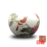粉彩花鸟图苹果尊