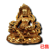 铜鎏金财神佛像摆件