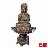 铜洒金佛造像