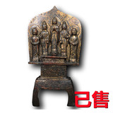 铜洒金五佛像摆件