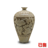 磁州窑刻花梅瓶