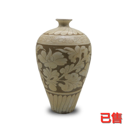磁州窑刻花梅瓶